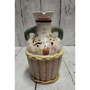 Vintage Barber's Quartet Liquor Bottle Tilso Japan  8.5" Lid Missing